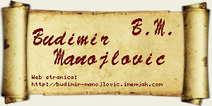 Budimir Manojlović vizit kartica